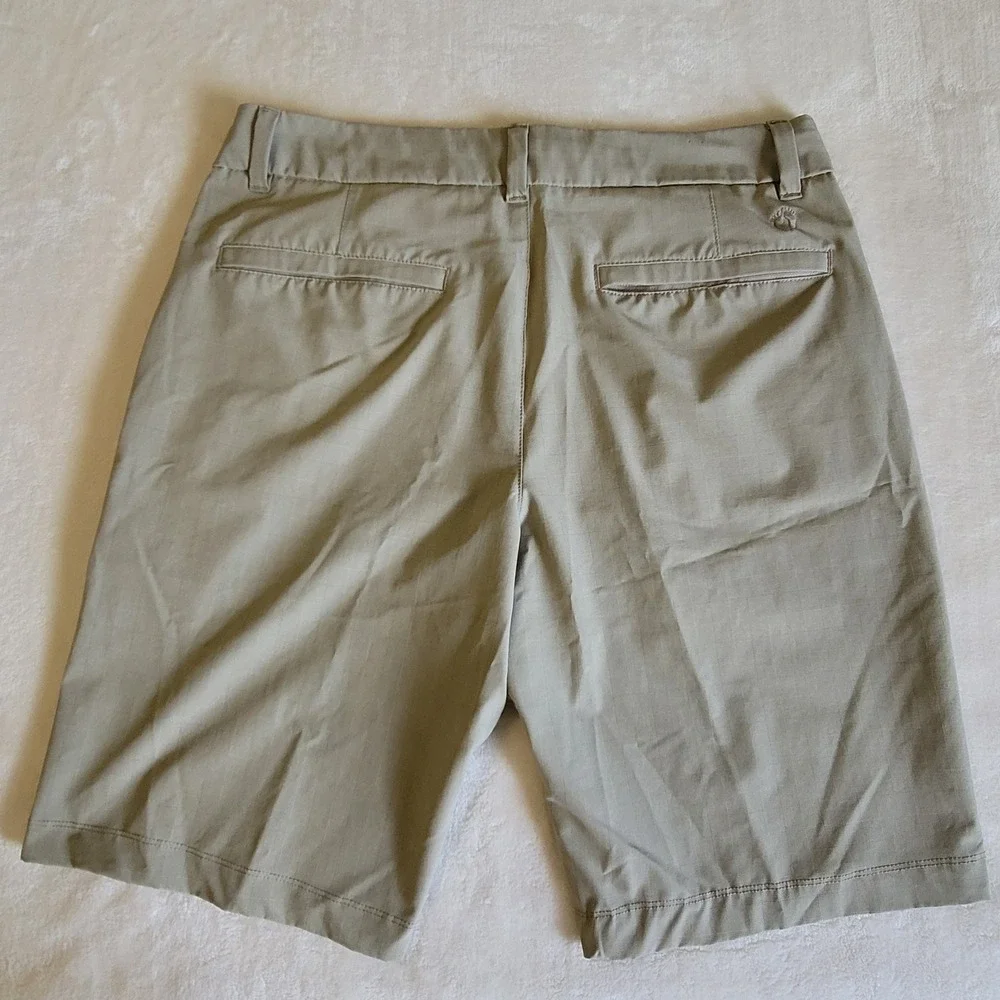 Hang Ten Hybrid Shorts Mens 32 Khaki‎ Tan Glen Plaid Stretch Quick Dry Casual